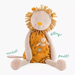 Peluche géante Lion et son doudou