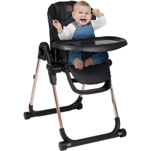 Chaise haute évolutive babyGO Divan Black Rose gold – BabyGo