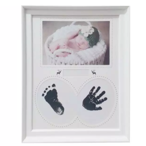 Kit empreintes bébé+ cadre en bois
