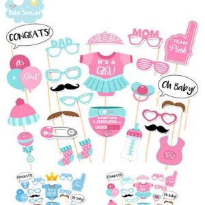 Accessoires photobooth baby shower filles