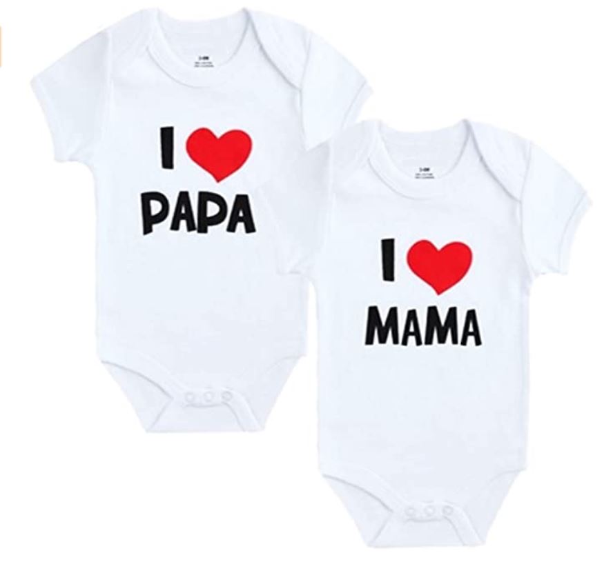 Lot de 2 Bodies pour bébé Blanc I Maman & Papa