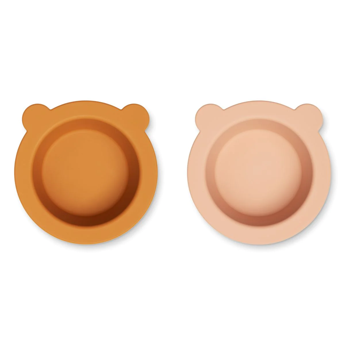 Lot de 2 bols à ventouse rose camel Peony