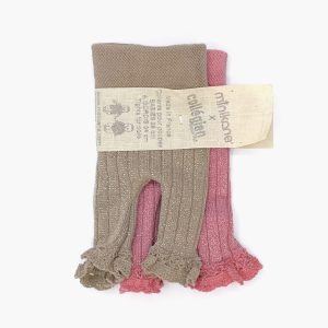 Lot de 2 collants à volants Chloé lurex