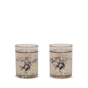 Lot de 2 verres à paillettes panda