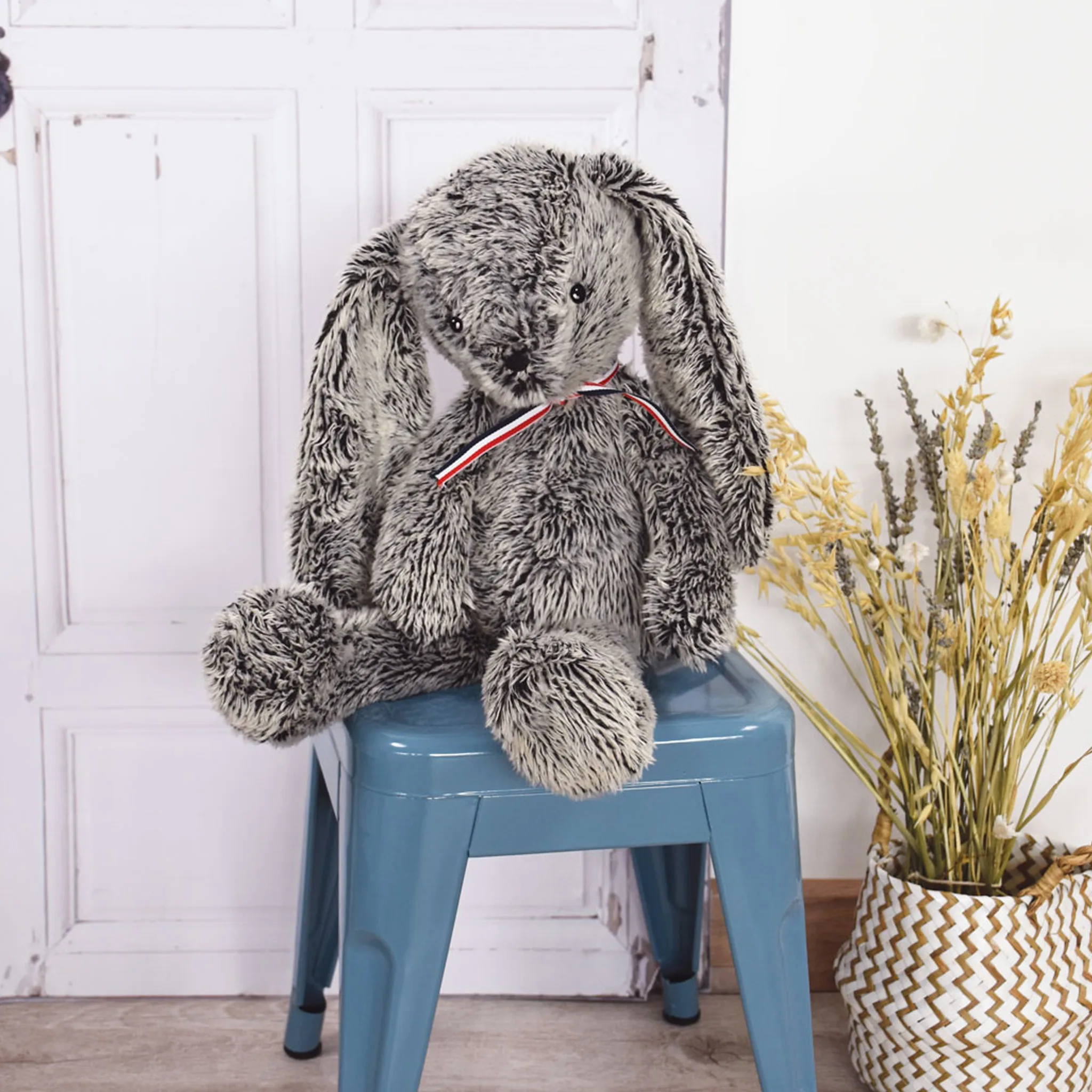 Lapin peluche Alexandre gris – Maïlou fabriqué en France – Image 4