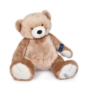 Peluche géante beige champagne – L’Ours Maïlou 90 cm