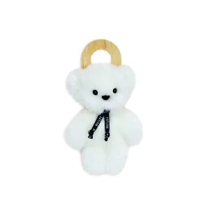 Petit Frenchie Peluche Ours 20 cm – Ours blanc fait main