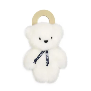 Doudou ours blanc fait main – Petit Frenchie de Bretagne
