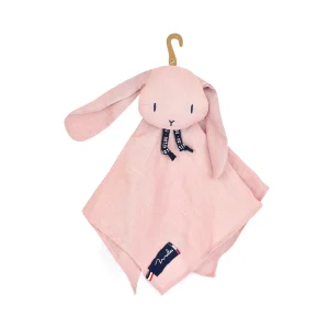 Doudou Lapin rose en lin – Collection Perlipopette