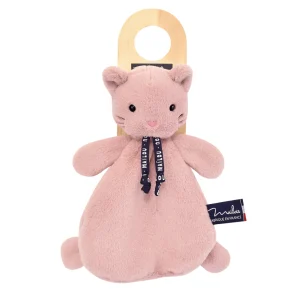 Doudou Chat Rose Dorlotin – Fait Main en Bretagne – 24 cm