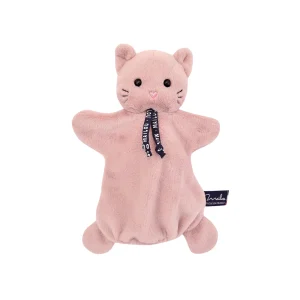 Marionnette Chat rose Dorlotin – Peluche Made in France