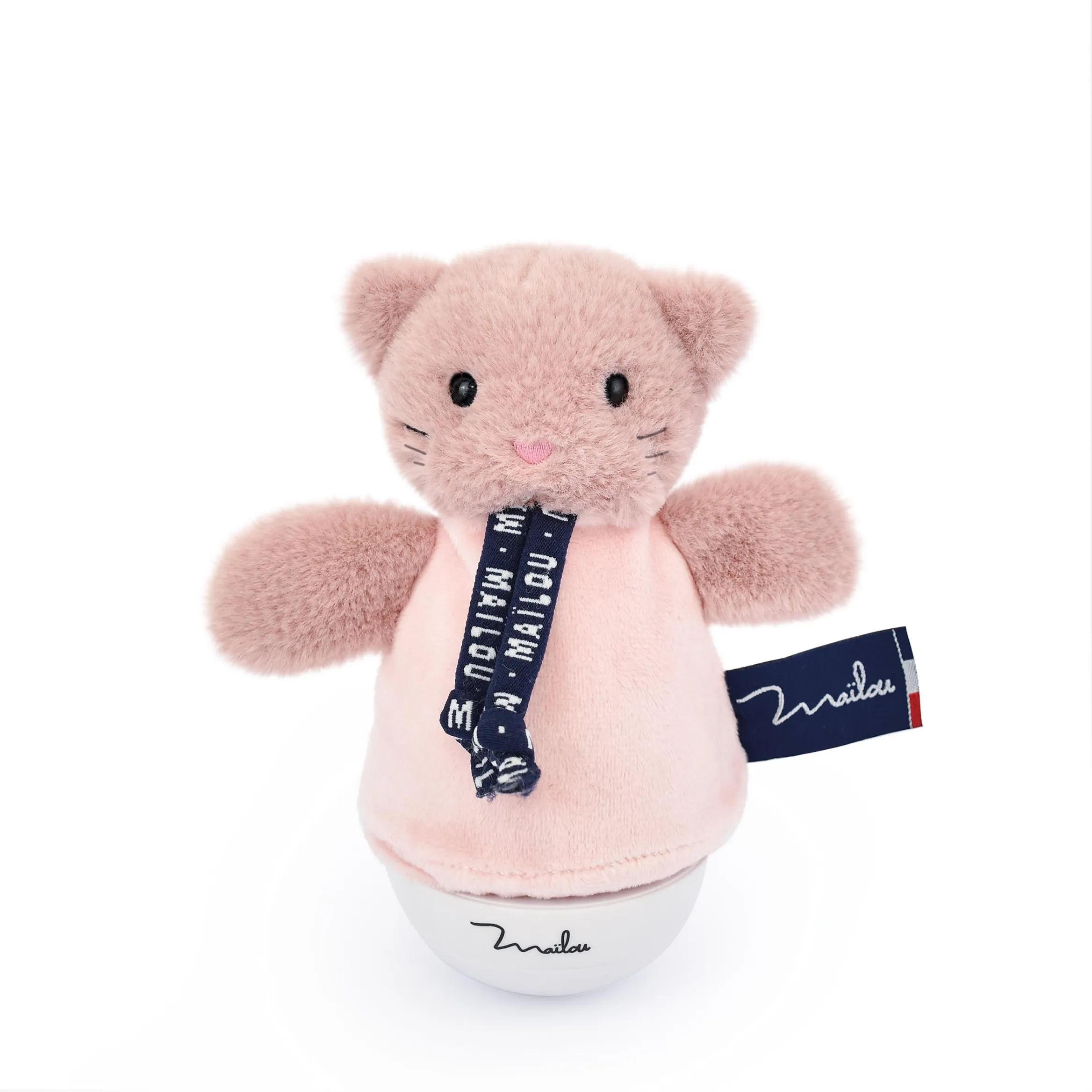 Veilleuse Chat Rose Rêve – doudou lumineux 16 cm