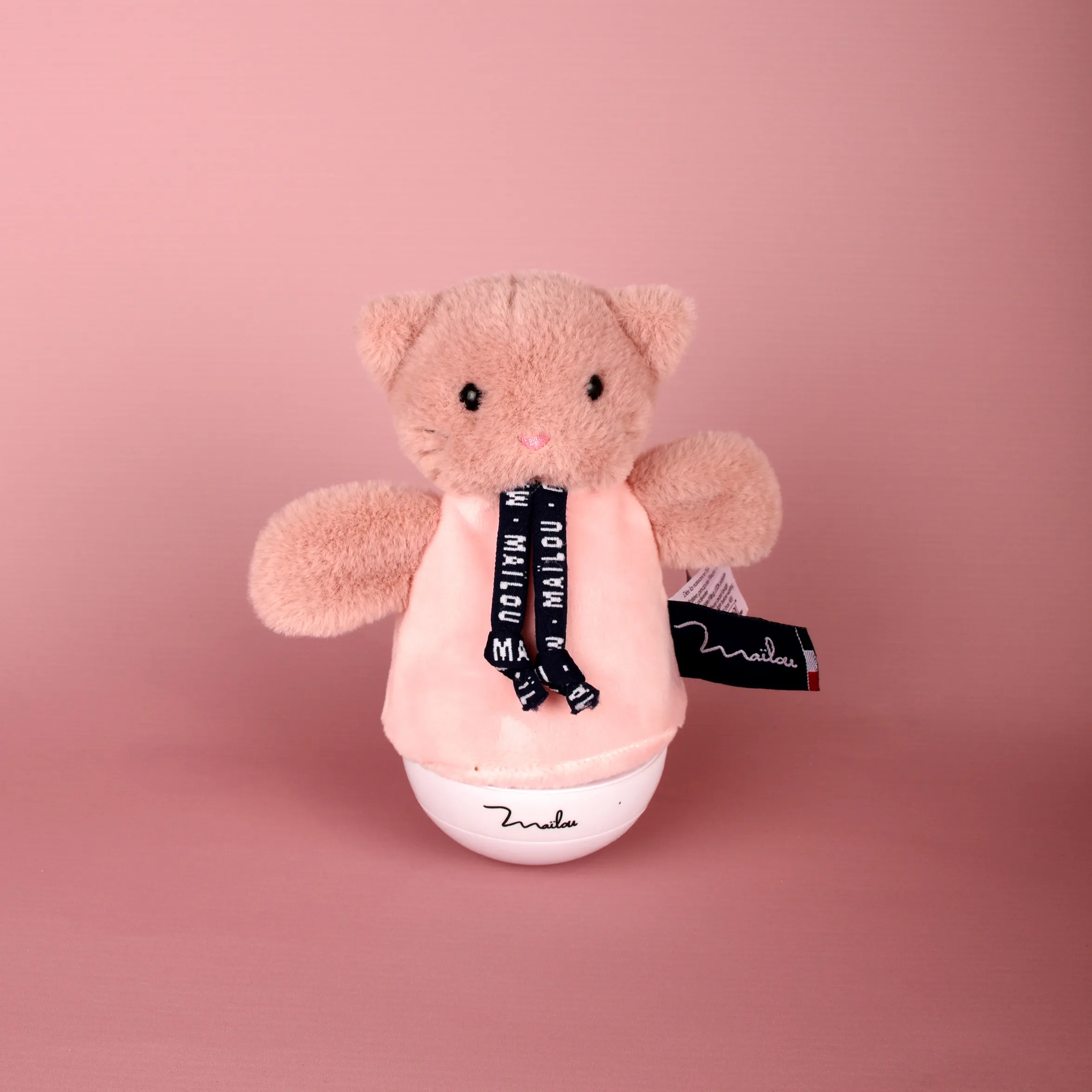 Veilleuse Chat Rose Rêve – doudou lumineux 16 cm – Image 2