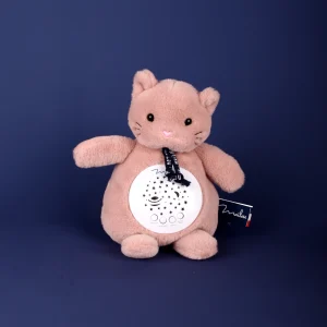 Veilleuse Chat Rose Maïlou – Doudou musical lumineux 19 cm