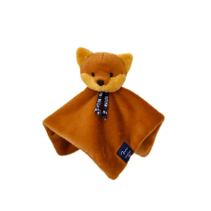 Doudou Plat Renard Maïloudou 27cm – Fait Main Bretagne