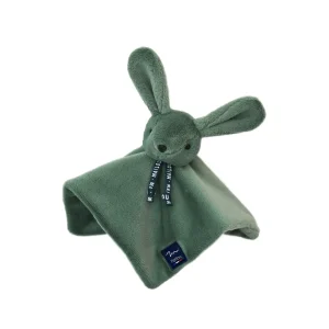 Doudou Plat Lapin Vert Sauge – Doudou Dorlotin 27 cm