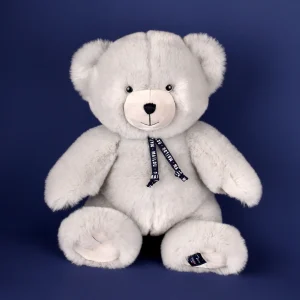 L’Ours Maïlou Peluche Gris Perle – Ours made in France