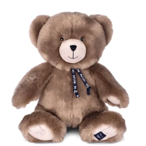 L’ours Maïlou Peluche Taupe – Peluche élégante Made in France