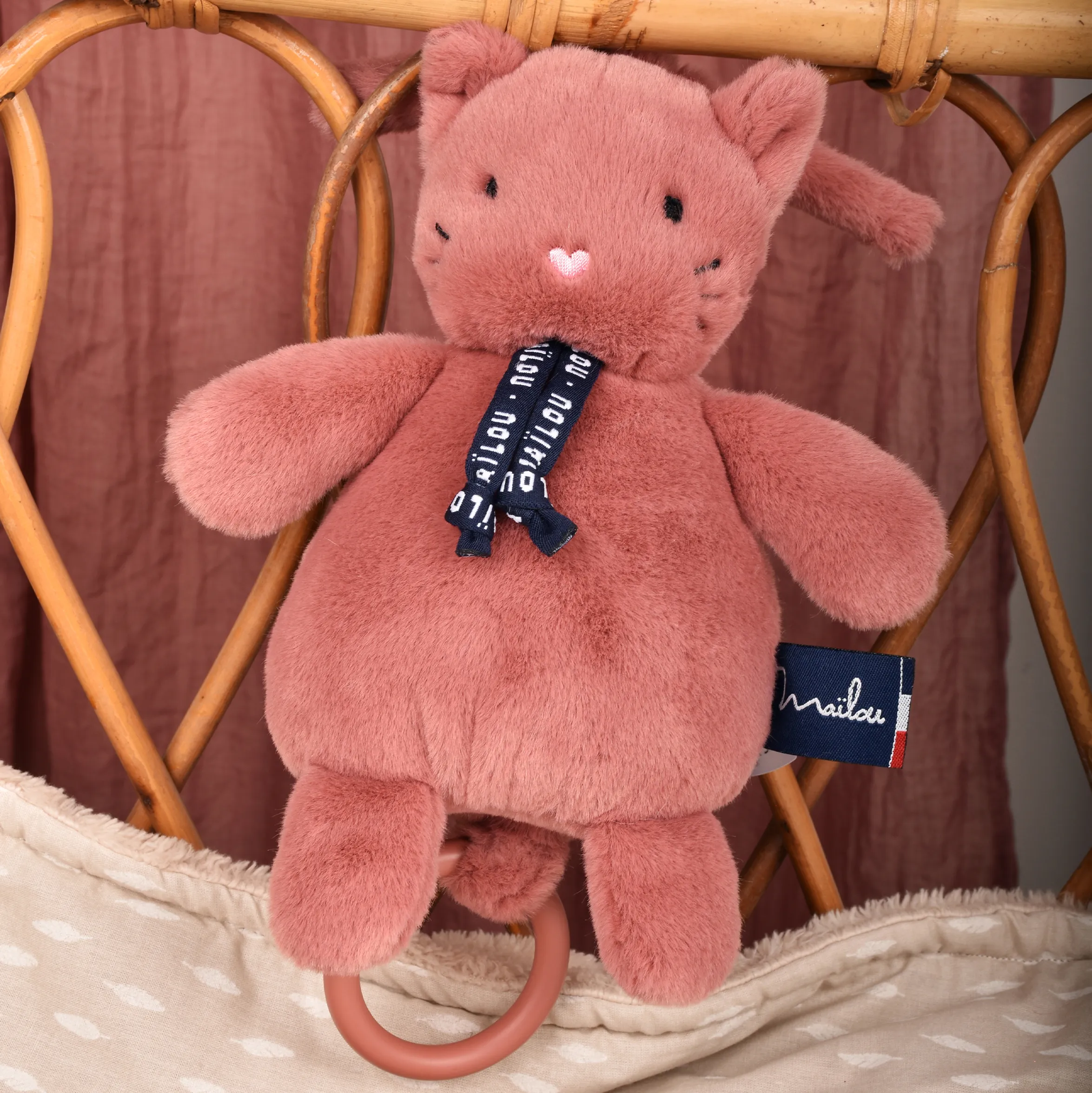 Chat Dorlotin Boite à musique – Bois de Rose – Image 2