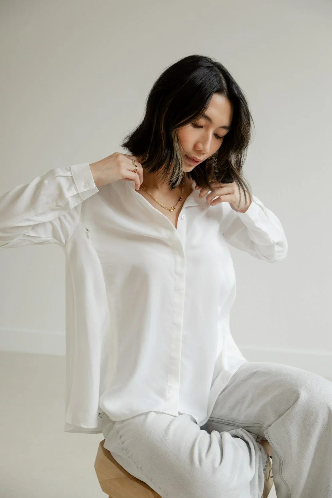 Chemise d’allaitement NOA – blanche – Image 5