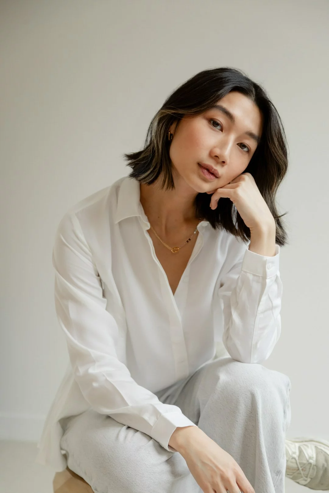 Chemise d’allaitement NOA – blanche