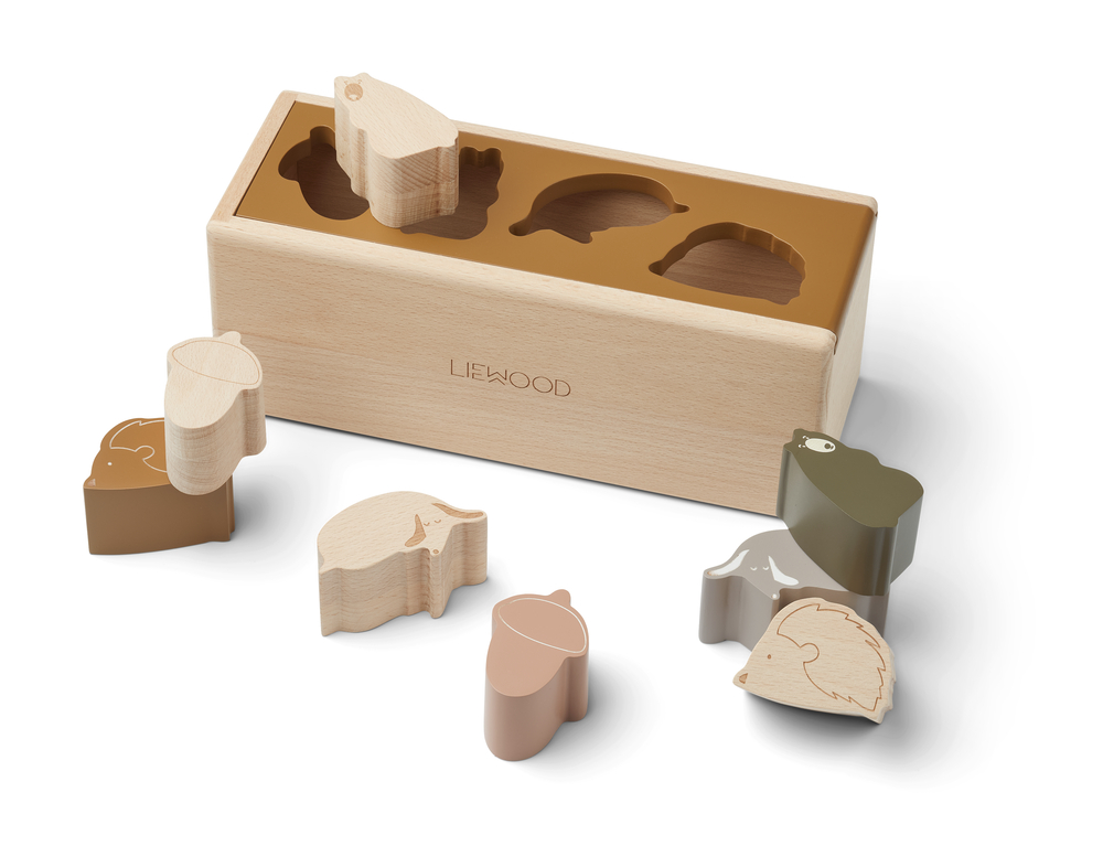 Boîte à formes animaux caramel Midas