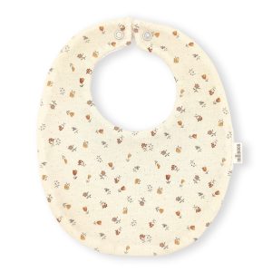 Bavoir en coton fleuri