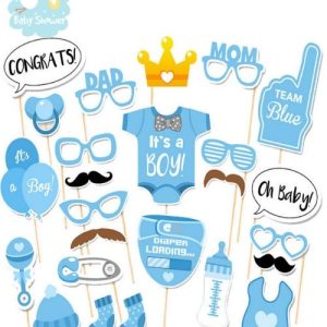 Accessoires photobooth baby shower garçons