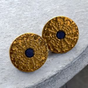 Léna – Boucles d’Oreilles en Cuir Marin