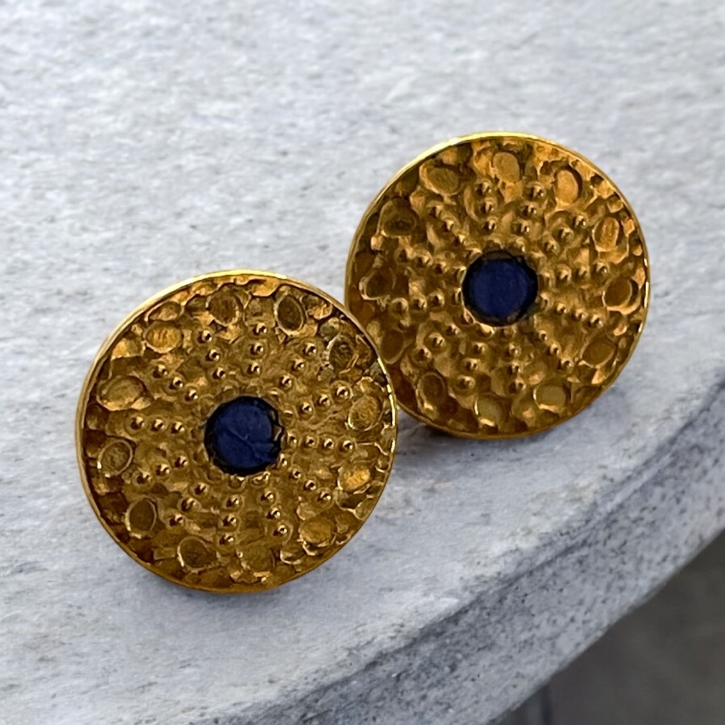 Léna – Boucles d’Oreilles en Cuir Marin