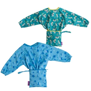 2 Bavoirs Cover & Catch STARS / DANCING ZEBRA