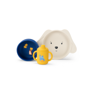 Set vaisselle silicone Puce & Pilou – Moulin Roty
