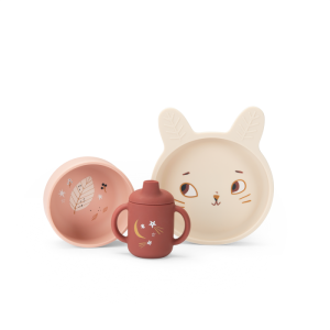 Set vaisselle silicone Après la pluie – Moulin Roty