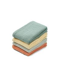 Lot de 4 langes uni peppermint