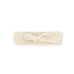 Bandeau en gaze de coton carreaux