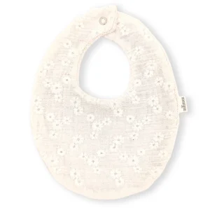 Bavoir en gaze de coton brodé