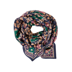 BIG FOULARD LATIKA | Coeur navy forest