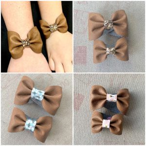 Bracelet NOEUD MANCHETTE marron mère fille