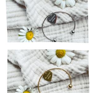 Bracelet « Ma marraine adorée » acier inoxydable