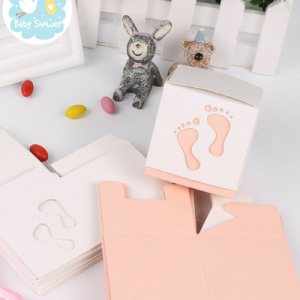 10 boites à dragées roses motif empreinte