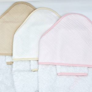 Cape de bain bébé personnalisée gaze de coton