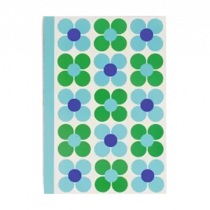 Cahier A5 – Marguerite bleu vert