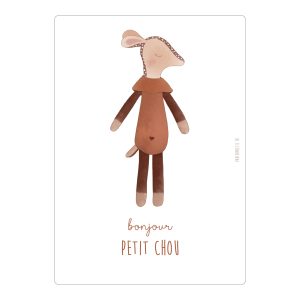 Carte Bonjour petit chou – faon
