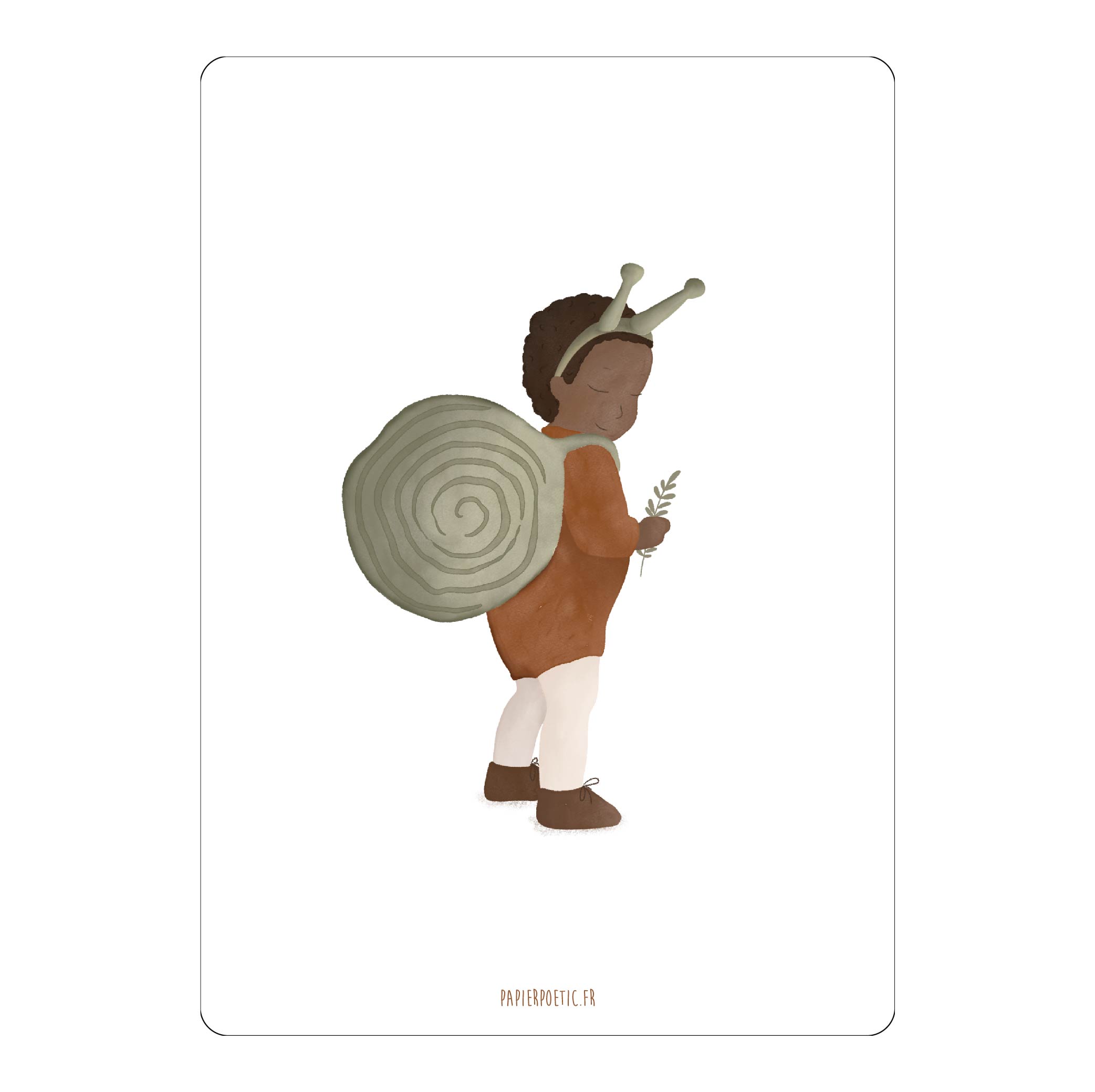 Carte L’enfant escargot