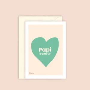 Carte Papi d’amour – coeur