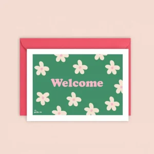 Carte Welcome – fleurs