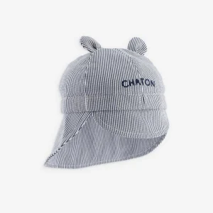 Chapeau de soleil Chaton – blue striped