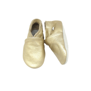 CHAUSSON CUIR BEBE | Or