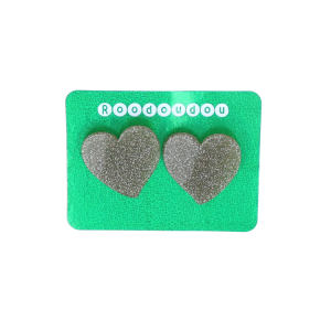 Boucles d&rsquo;oreilles coeur gold glitter