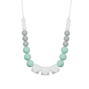 Collier d&rsquo;allaitement & portage – vert hexagonale